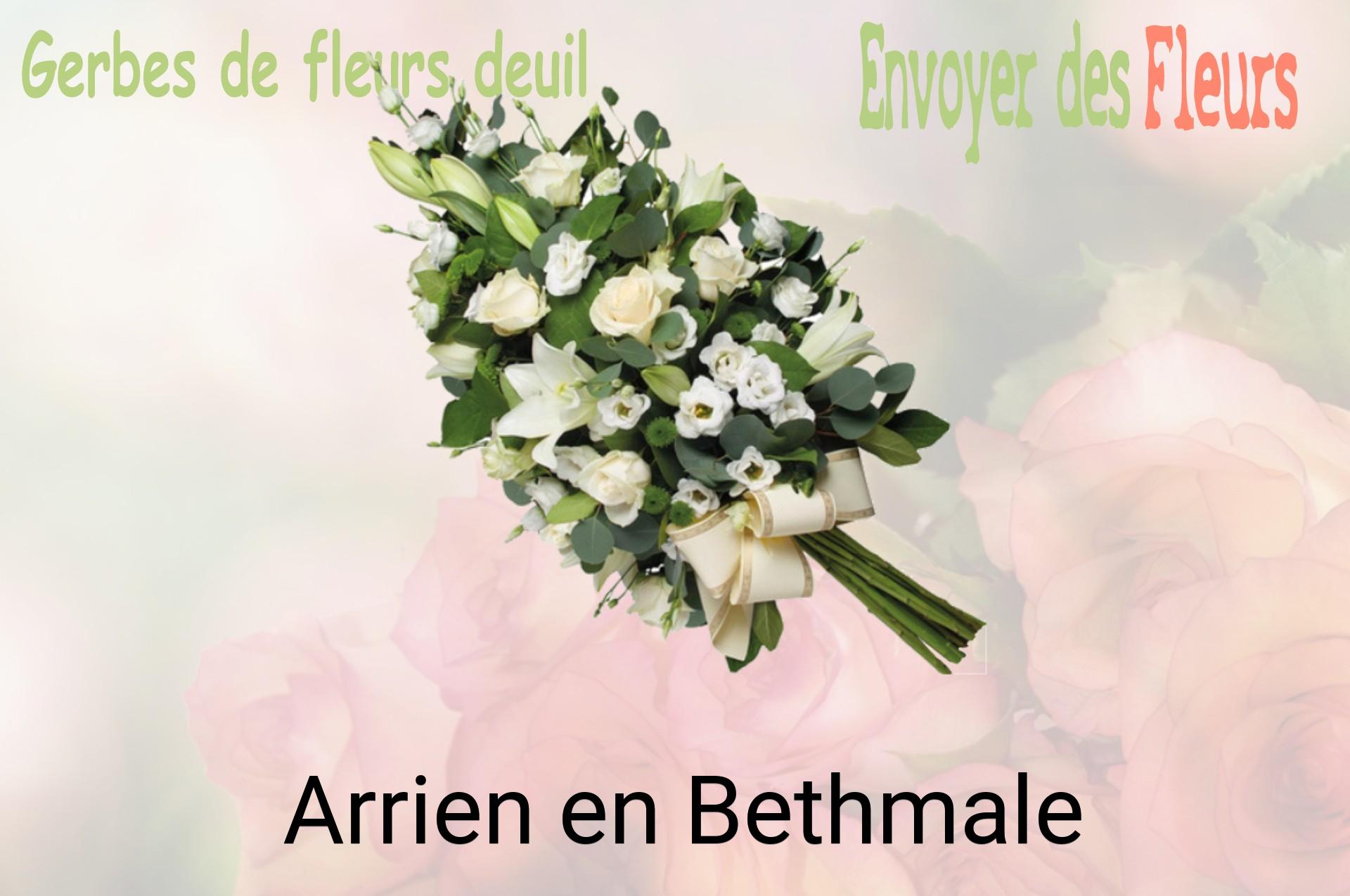 Gerbe de fleurs de deuil livrée à Arrien-en-Bethmale
